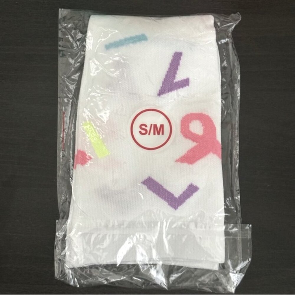 Graduated Compression Socks Pink Abstract Size S/M for nursing, running, travel - Picture 3 of 5